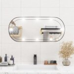 Vidaxl miroir mural avec eclairage led miroir de maquillage miroir cosm�tique d�coration chambre � coucher ...
