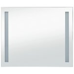 Vidaxl miroir mural  led pour salle de bains miroir  lumire miroir  eclairage economie denergie miroir ...