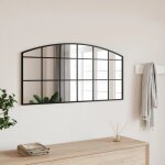 Vidaxl miroir mural noir 100x50 cm arche fer 358638