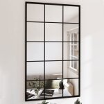 Vidaxl miroir mural noir 100x60 cm mtal