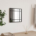 Vidaxl miroir mural noir 30x30 cm carr� fer 358632