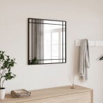Vidaxl miroir mural noir 60x60 cm carr fer 358635