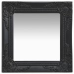 Vidaxl miroir mural style baroque 40x40 cm noir 320307