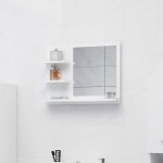 Vidaxl miroir de salle de bain blanc brillant 60x105x45 cm agglomr 805012