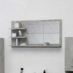 Vidaxl miroir de salle de bain gris bton bois d?ingnierie 805019