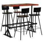 Vidaxl mobilier de bar 5 pcs bois de rcupration massif multicolore