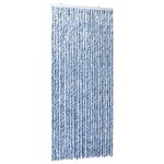 Vidaxl moustiquaire bleu blanc et argent 100x220 cm chenille