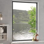 Vidaxl moustiquaire pour fen�tres anthracite 90x120 cm moustiquaire de fen�tre moustiquaire de fen�tre ...