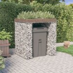 Vidaxl mur de gabion pour poubelle 110x91x120 cm fer galvanis� 151335