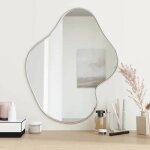 Vidaxl mural miroir de maquillage coiffeuse cosm�tique d�coration de chambre � coucher salle de bain ...