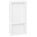 Vidaxl niche de douche avec 2 compartiments blanc brillant 41x69x9 cm 151398