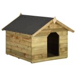 Vidaxl niche de jardin toit ouvrant poulailler chenil bois de pin imprgn 45151