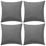 Coussin dextérieur - vidaxl - 45 x 45 cm - gris - résistant à leau - 4 pièces Coussin dextérieur - vidaxl - 45 x 45 cm - gris - résistant à leau - 4 pièces