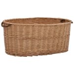 Vidaxl panier � bois de chauffage poign�es de transport 78x54x34 cm