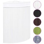 Vidaxl panier à linge dangle bambou blanc 60 l Vidaxl panier à linge dangle bambou blanc 60 l