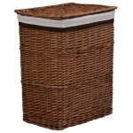 Vidaxl panier � linge marron saule