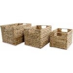Panier de rangement - vidaxl - 3 pcs - jacinthe deau - m�tal - beige