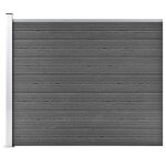Vidaxl panneau de clôture wpc 175x146 cm noir Vidaxl panneau de clôture wpc 175x146 cm noir