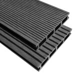 Vidaxl panneaux de terrasse avec accessoires wpc 10 m 22 m gris