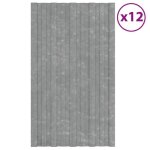 Vidaxl panneaux de toiture 12 pcs acier galvanis argent 80x45 cm 317209