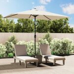 Vidaxl parasol blanc sable rectangulaire parasol de jardin plage pare - soleil 40772