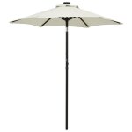 Vidaxl parasol de jardin avec lumi�res led pare - soleil de patio abri de soleil parasol de terrasse ...