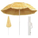Vidaxl parasol de plage naturel style hawa�en pare - soleil de patio abri de soleil parasol de jardin ...