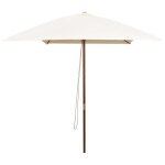 Parasol rectangulaire en bois 200 x 300 cm - vidaxl - blanc crme - manuel