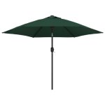 Vidaxl parasol vert 3 m m�t en acier 40769