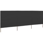 Vidaxl paravent 3 panneaux tissu 400 x 120 anthracite