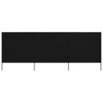 Vidaxl paravent 3 panneaux tissu 400 x 120 cm noir