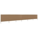 Vidaxl paravent 6 panneaux tissu 800 x 80 cm taupe