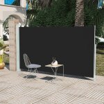 Vidaxl auvent latral de patio 160x300 cm noir