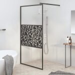 Vidaxl paroi de douche 115x195 cm verre esg avec design de pierre noir 151883 Vidaxl paroi de douche 115x195 cm verre esg avec design de pierre noir 151883