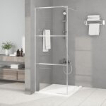 Vidaxl paroi de douche argent� 80x195 cm verre esg transparent
