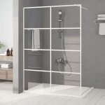 Vidaxl paroi de douche ecran cloison cabine de douche salle de bain int�rieur r�sistance aux eclaboussures ...
