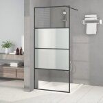 Vidaxl paroi de douche ecran cloison cabine de douche salle de bain intrieur rsistance aux eclaboussures ...