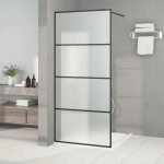 Vidaxl paroi de douche ecran cloison cabine de douche salle de bain intrieur rsistance aux eclaboussures ...