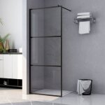 Paroi de douche - vidaxl - 115x195 cm - verre esg - noir - cadre r�glable