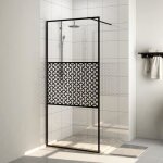 Vidaxl paroi de douche avec verre cloison de baignoire accessoire de salle de bain cloison de douche ...