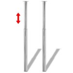 Vidaxl pieds de table télescopique 2 pcs chrome 710 mm - 1100 mm Vidaxl pieds de table télescopique 2 pcs chrome 710 mm - 1100 mm