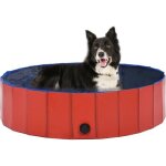 Vidaxl piscine pliable pour chiens rouge 120x30 cm pvc Vidaxl piscine pliable pour chiens rouge 120x30 cm pvc