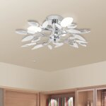 Vidaxl plafonnier forme feuille acrylique 3 ampoule lampe suspension lustre 240980