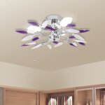 Vidaxl plafonnier forme feuille acrylique 4 ampoule lustre lampe suspension 240981