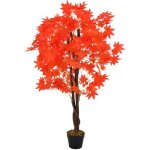 Vidaxl plante artificielle d�rable avec pot rouge 120 cm