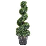 Vidaxl plante de buis artificiel en spirale avec pot vert 100 cm