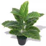 Vidaxl plante taro artificielle avec pot 45 cm vert