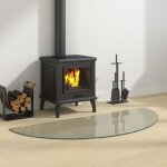 Vidaxl plaque de verre de chemin�e demi - rond 1200x500 mm 324113