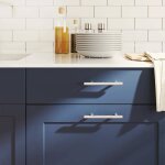 Vidaxl poign�es darmoire 10 pcs poign�es de placard poign�es de commode cuisine maison int�rieur argent� ...