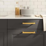 Vidaxl poign�es darmoire 10 pcs poign�es de placard poign�es en forme de t cuisine maison int�rieur dor� ...